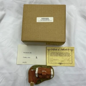 David Winter Schoolhouse Cottage Sculpture Figurine Collectible Decor - Picture 1 of 16