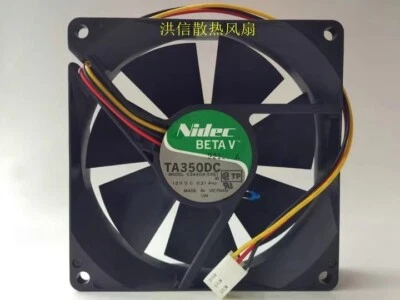 Nidec TA350DC E34404-33G1 9225 DC12V 0.21A 9.2CM 3-Pin Silent Cooling Fan - Image 1 of 4
