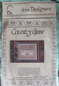CREATIVE DESIGNS SEALED CROSS STITCH KIT * COUNTRY GEESE * SAMPLER 1984 - Picture 1 of 4