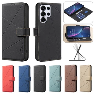 For Samsung Galaxy S25 S24 S23 S22 S21 Ultra Plus Leather Wallet Case Flip Cover - Picture 1 of 35