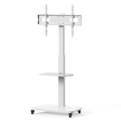 TV Ständer TV Standfuß TV Wagen mobil rollbar höhenverstellbar für LCD LED, weiß - Bild 1 von 4