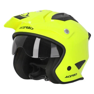 CASCO ACERBIS JET ARIA ECE 2206 STREET URBAN GIALLO FLUO MOTO TRIAL SCOOTER QUAD Foto 1 de 4