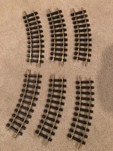 Lot of 6 Track G Lehmann Rails Curved R=600mm No.1100 West Germany - Picture 1 of 3