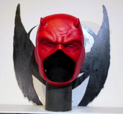 Máscara Daredevil V1 capucha de látex disfraz utilería talla adulto Foto 1 de 4