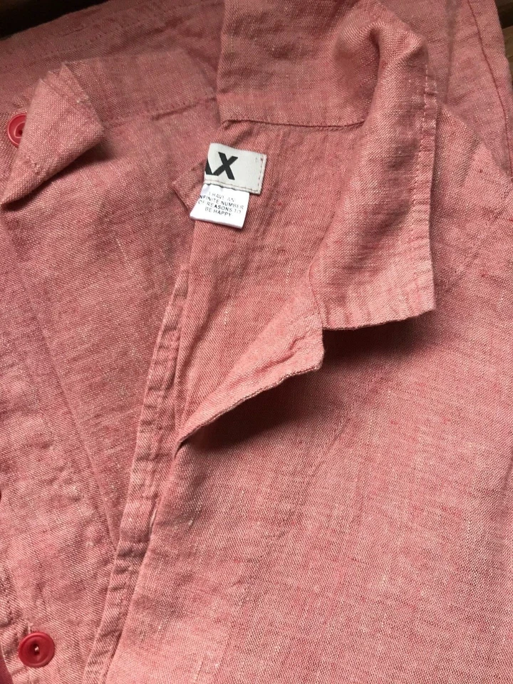 FLAX LINEN Stepping Up Jacket fitted blouse med weight FLAX Large fits XL COLORS - Image 1 of 4