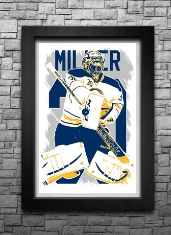 RYAN MILLER art print/poster BUFFALO SABRES FREE S&H! JERSEY Cover
