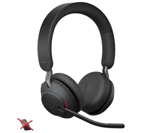 Jabra Evolve2 65 Wireless PC Headset Bluetooth Noise Cancelling Microsoft Teams  - Afbeelding 1 van 1