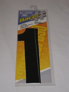 N-Style 8" RACER # Racing Numbers "1" 4 Mil BMX MOTORCROSS GO KART 3 Pack BLACK - Bild 1 von 1