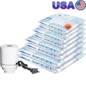 Vacuum Seal Storage Bags W/ Electric Pump Clothes & Travel Organization New - Picture 1 of 79