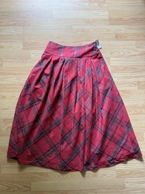 Disney Store Tartan Plaid Taffeta Lined Holiday Skirt NWT Womens M - Image 1 of 4