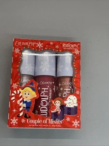 Colourpop Rudolph The Red Nosed Reindeer Lux Gloss Trio Couple Of Misfits . NIB. - Picture 1 of 2