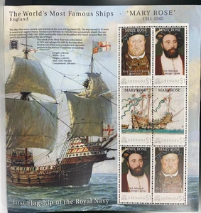 WORLD, GRENADA, FAMOUS SHIPS "MARY ROSE" 1511-1545, $1.00, Mini Stamp Sheet - Picture 1 of 2