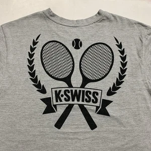 k swiss Tennis Tshirt Logo Preppy  - Picture 1 of 8