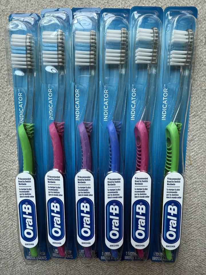 Oral-B Indicator Toothbrush Flat Trim, 35 Soft - Pack of 6 - Image 1 of 1