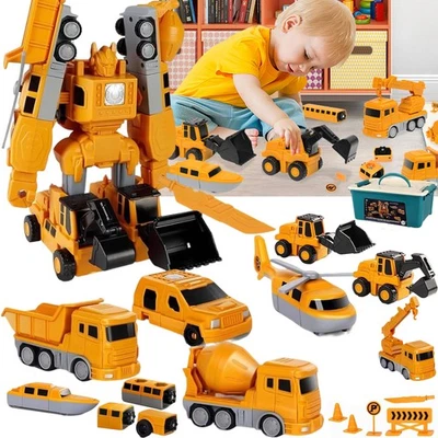 35pcs Magnetischer Verformung Roboter Baustellenfahrzeuge Auto Spielzeugset - Bild 1 von 4