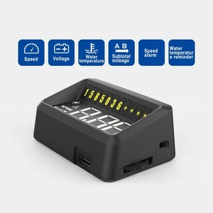 Quality Car Head-Up Display HUD Display HUD Gauge Parts OBD2 Set Black - Picture 1 of 12