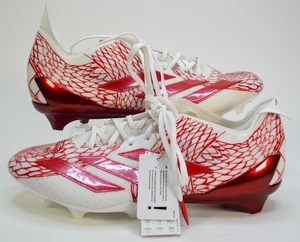 Adidas Adizero II Electric Football Cleats White/Red IH8571 | Men's Size 13.5 - Picture 1 of 5