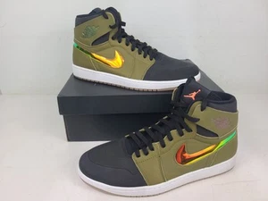 (NEW) Nike Air Jordan 1 Retro High Nouveau Militia Green 819176-306 2015 Mens 13 - Picture 1 of 8