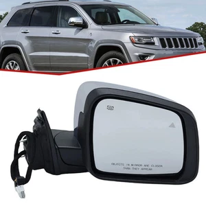 Right Manual Folding Side Mirror Blind Spot For Jeep Grand Cherokee 2011-2022 - Foto 1 di 13