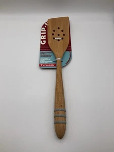 Typhoon Grip-It Kitchen Beech Wood With Silicone Banding Slotted Turner - Picture 1 of 4