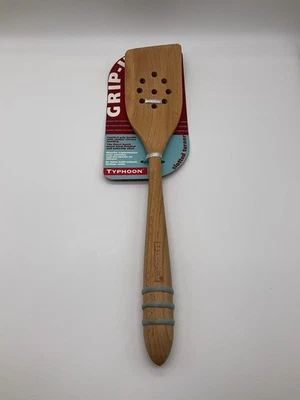 Typhoon Grip-It Kitchen Beech Wood With Silicone Banding Slotted Turner - Image 1 of 4