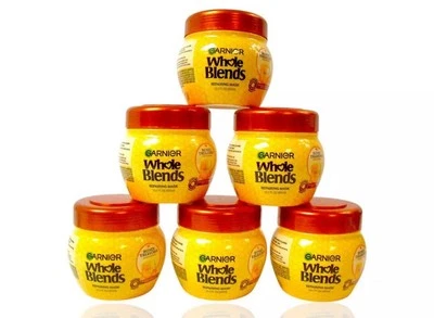(Lot of 6) Garnier Whole Blends Honey Treasures Repairing Mask Dry Hair 10.1 oz. - Image 1 of 4