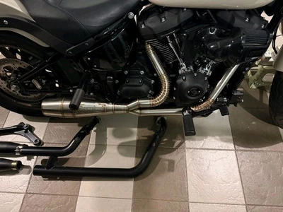 Harley Davidson Softail Exhaust 2 Into 1 Used 2018-2025 Street Bob FXBB - Image 1 of 4