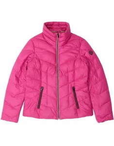 GUESS Womens Crop Padded Jacket UK16 Large Pink Polyester AA10 - Picture 1 of 7