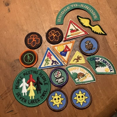 女童子军布朗尼布贴套装/16 复古 90 年代 2000 年代手指湖区 — 第 1/3 张图片