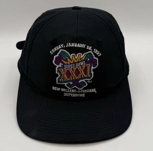 Vintage 1997 Super Bowl XXXI Strapback Hat Cap New Orleans Superdome NFL - Picture 1 of 6