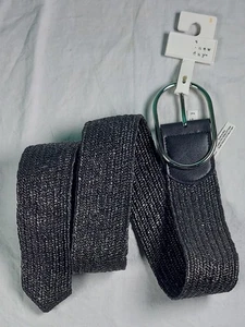 Cinturón elástico negro ancho A New Day para mujer talla pequeña 36 pulgadas de largo, 2 pulgadas de ancho (Z) - Imagen 1 de 4