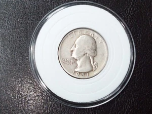 1951 P Silver Washington Quater - Picture 1 of 6