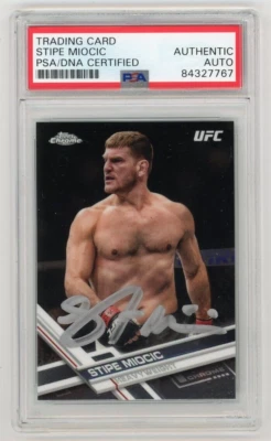 2017 Topps Chrome Stipe Miocic Auto #19 PSA/DNA Authentic - Image 1 of 2