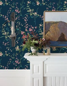 Pelar y pegar papel tapiz granja floral salvaje pelar y pegar papel de pared Fren... - Imagen 1 de 8