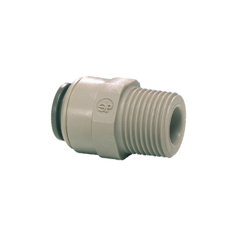 John Guest PI010802S Male to Pushfit Straight Adaptor 1/4" BSPT x 1/4" Pushfit - Image 1 of 1