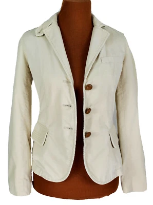 J.Crew~Womens XS ~Cream Corduroy Preppy Academia Career 3-Button Blazer Jacket - Image 1 of 4