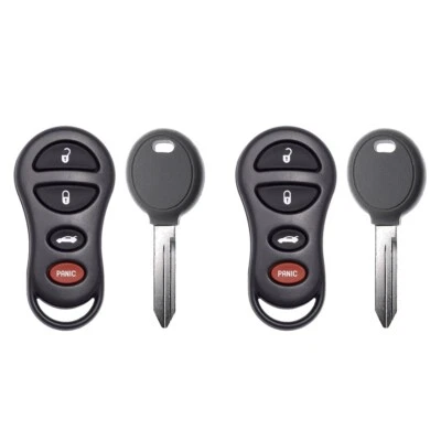 2 Mando a distancia + llave de repuesto para Chrysler Sebring 2001 2002 2003 2004 2005 2006 Foto 1 de 4