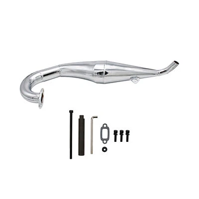 Kit de tubo de escape lateral de metal plateado para 1/5 Hpi ROVAN King Motor Baja 5b SS Rc Foto 1 de 4