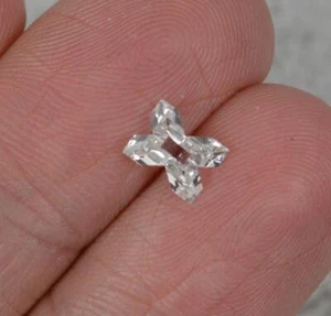 Certified Unique Natural X Shape Initial Fancy Cut 0.62ct Si1 F Loose Diamond - Picture 1 of 7