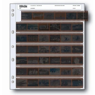 (12P) PRINT FILE 35mm Negative Pages Sleeves Film Archival Preservers 35-7BXW - Image 1 of 2