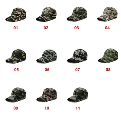 Military Army Camouflage Adjustable 6-Panel Hunting Cap - Choose Color - Image 1 of 4