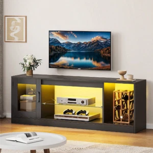 TV Stand Cabinet Unit, 65 Inch TV Unit TV Table Living Room Furniture Modern Sty - Picture 1 of 5