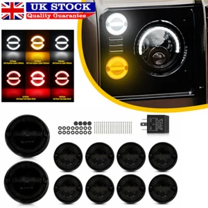 Full Smoked LED light upgrade kit For Land Rover 90/110 Defender For Fog Reverse - Picture 1 of 20