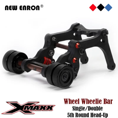 Head-Up Single Double 5th Round Wheelie Bar Set for RC Car 1/5 Traxxas X-maxx - Image 1 of 4