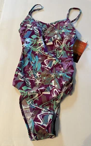 On The Beach women's one piece swimsuit multicolor adjustable straps Size 8 NWT - Picture 1 of 7