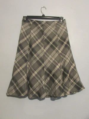 NUEVA FALDA A CUADROS GRIS B. Moss para mujer talla 6 ¡¡NUEVA CON ETIQUETAS!!! Foto 1 de 2