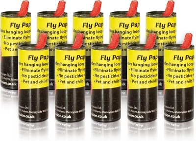 ST HELENS HOME & GARDEN Fly Insect Strip Catcher Paper Sticky Glue Bug Trap Killer Strong Roll Tape