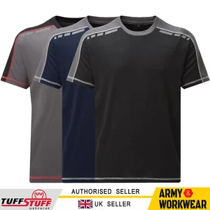 Camiseta de trabajo TuffStuff para hombre calidad secado rápido panel de contraste absorbedor de humedad - Imagen 1 de 13
