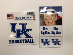 Kentucky Wildcats Decal Fan Pack - 3”x4” Basketball Decal and Tattoos - Picture 1 of 3