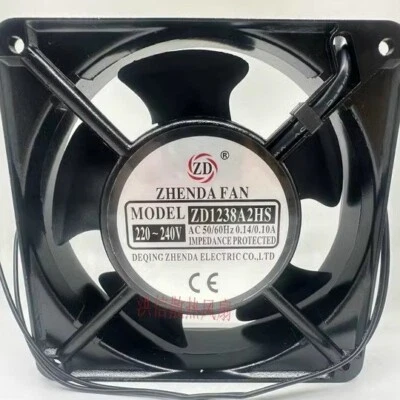 1 pcs ZD1238A2HS 12038 220V 0.14/0.10A Cabinet Axial Fan 12CM — 第 1/3 张图片